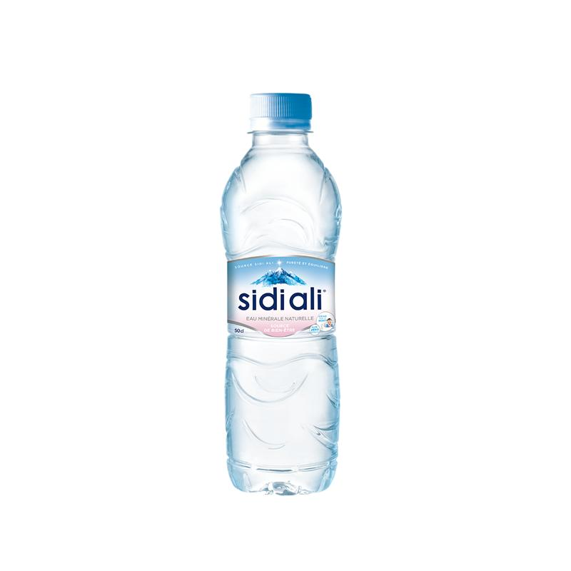 Sidi Ali 50cl eau minérale. Pureté et Equilibre. Livraison à domicile.