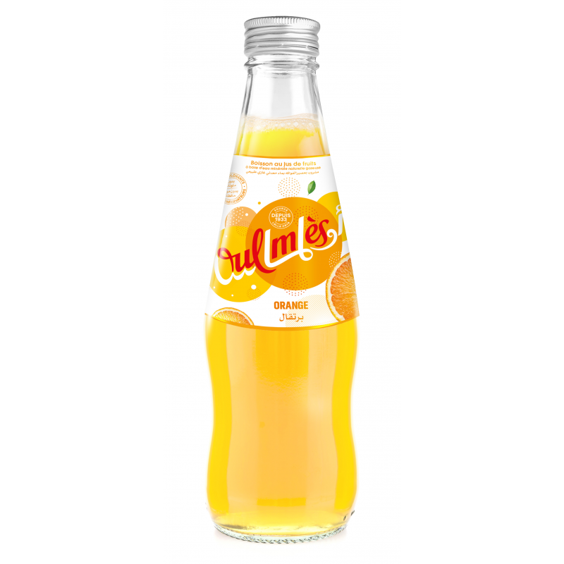 Oulmès Bulles Fruitées Orange verre pack 12x25cl