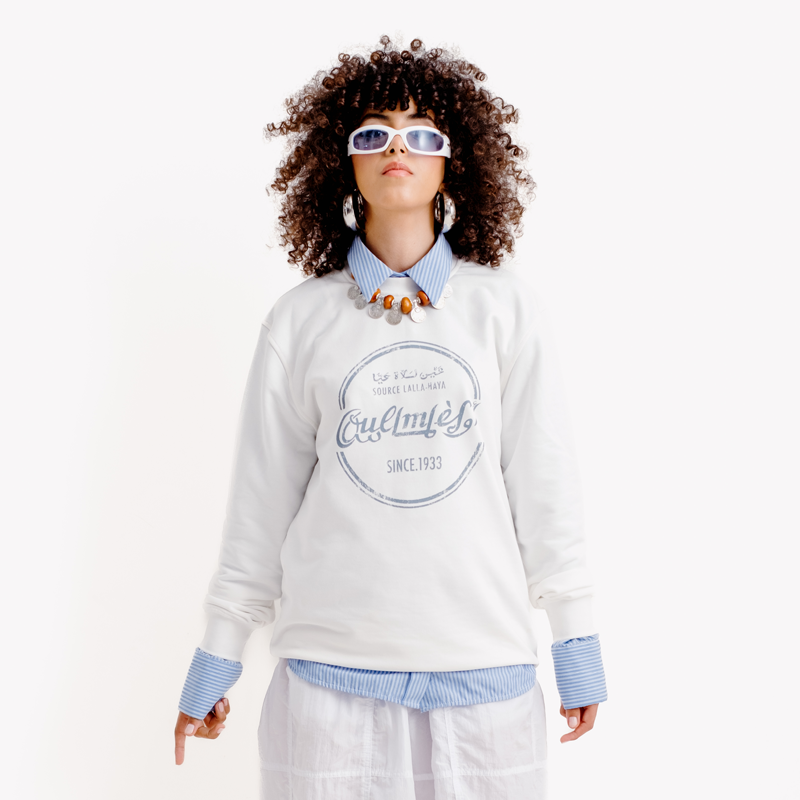 سويت شيرت أبيض - للجنسين - 4 sur 4